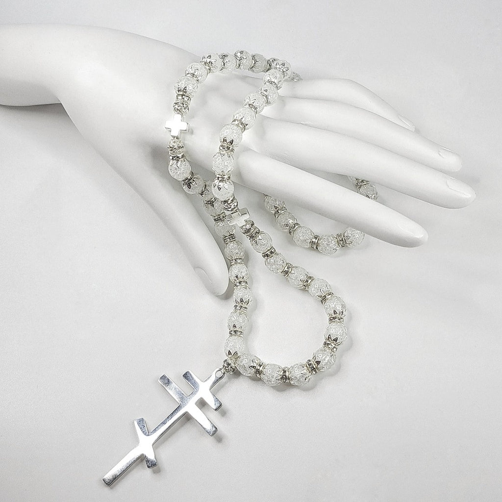 Silver and Glass  Orthodox Prayer Rope