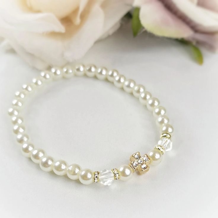 Wearable Orthodox Christian Prayer Rope bracelet with Pearls