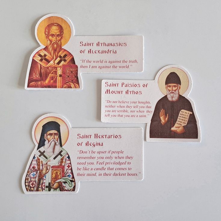 Pack of 12 Orthodox Stickers -  Saints Collection
