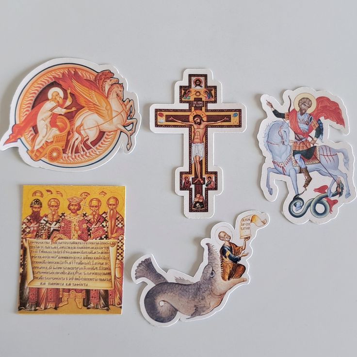 Pack of 12 Orthodox Stickers -  Saints Collection